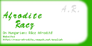 afrodite racz business card